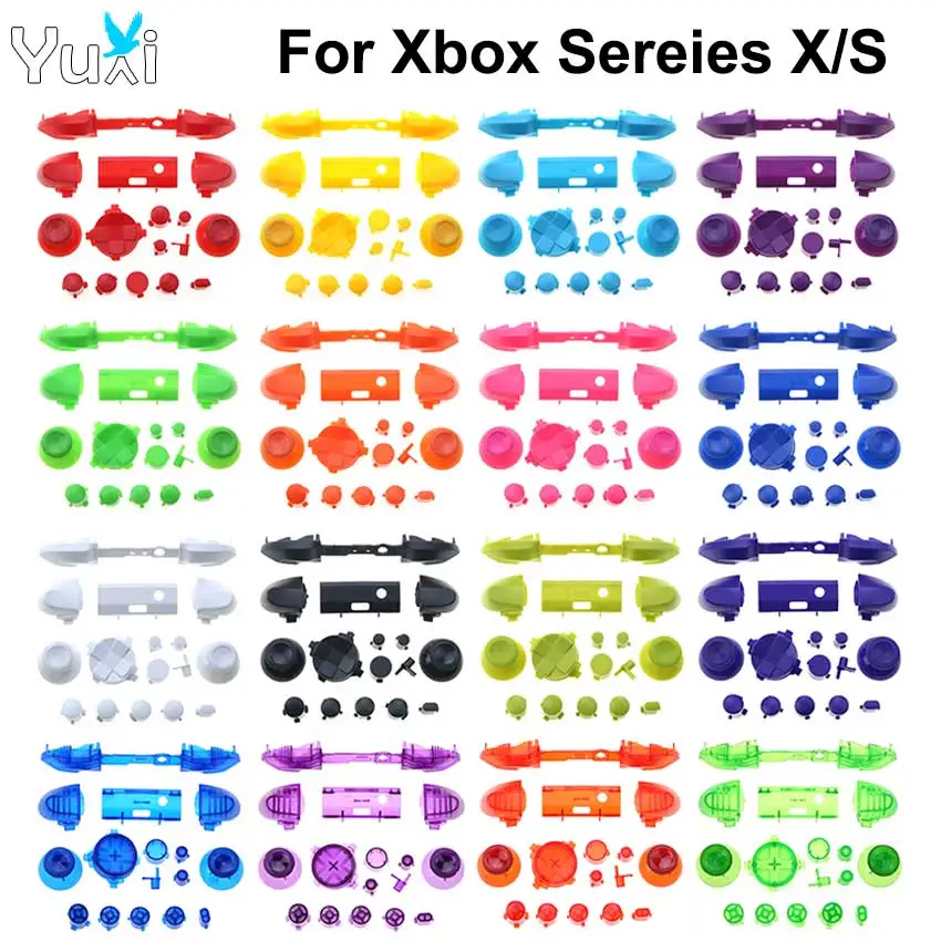 

YuXi For Xbox Series X S Controller Buttons Kit RB LB Bumper RT LT Trigger Buttons Analog Thumb Stick Dpad For Xbox One