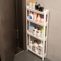 Kitchen Storage Trolley Home Space Saving Narrow Rack Behind Bathroom Door Hollow Out Seam Shelf Toilet Gap Floor Small Carts 2