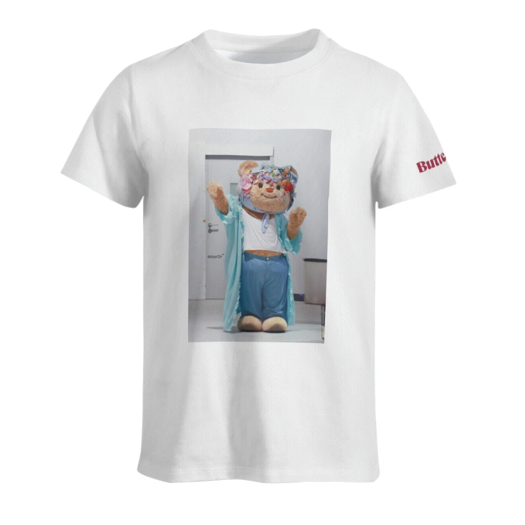 thumbnail image 1 of Camiseta de manga corta con cuello redondo y nueva camiseta de verano de Butter Bear para hombre, 1 of 5