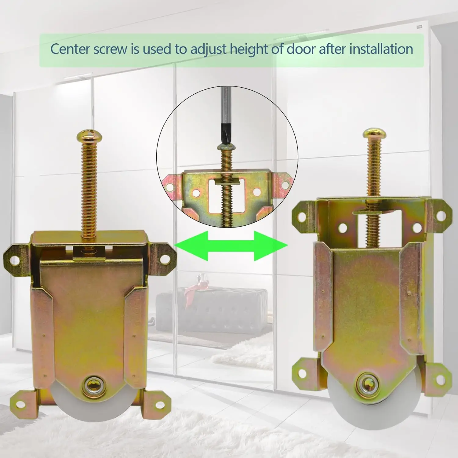 2pcs Sliding Mirror Closet Door Rollers Replacement Hardware Fits Contractors Part Wardrobe Door Concaved Ball Bearing Wheel sliding door roller sliding door pulley roller bearing pu roller