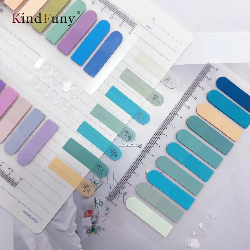 KindFuny 6 Series Color Self Adhesive Memo Pad Sticky Notes  Bookmark Point It Marker Memo Sticker Paper Office School Supplies 2