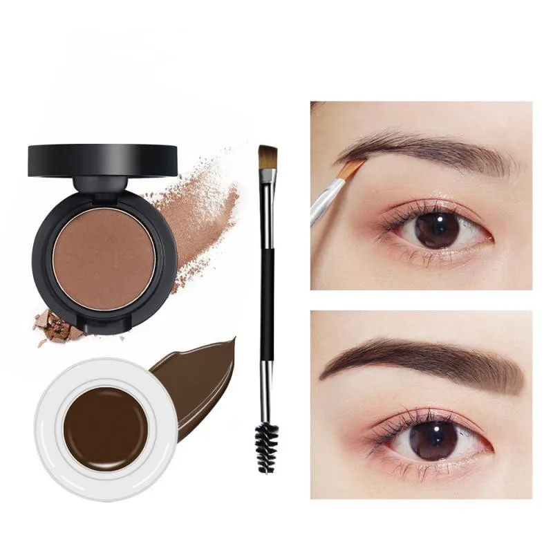 

HEALLOR Eyebrow Powder Eyebrow Cream Two-in-one with Brush Eyebrow Cream Enhancers Long-lasting Waterproof Eye Brows Gel Makeup