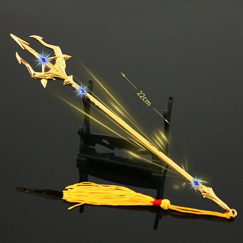 Douluo, Континентальный охватывающий меч, модель ухун, мастер, конфронтация, большой Тан, сан, море, Бог, трехзубый сплав, модель, украшения, игрушка для мальчиков