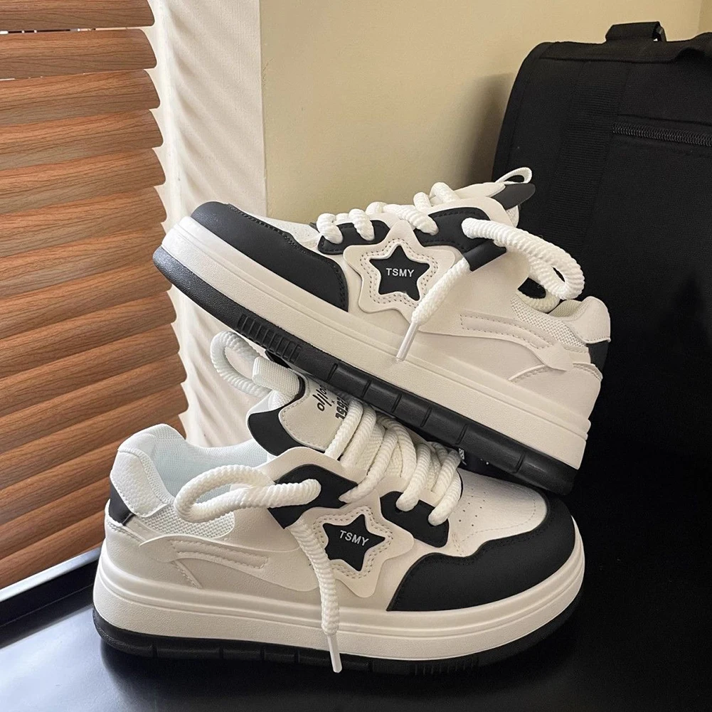 Star Walking Sneakers Y2K Platform Shoes Thick Sole Comfortable Running Shoes Aesthetic Tennis For Outdoor Sports For Star Walking