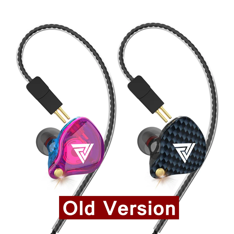 Wired Earphones Original Old Version QKZ VK4 ZXN Earphone HiFi Bass Detachable Wired Headphones With Microphone Noise Cancelling Headsets Games