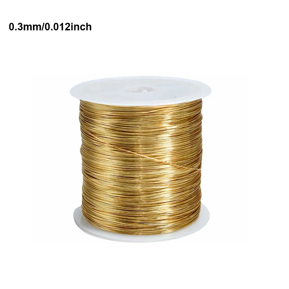 100M Roll Gold, Silver, Black & Light Golden Non-Fading Metal Wire for DIY Beading and Jewelry Cord