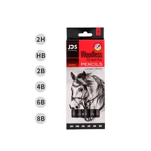  3/6/12pcs Professional Pure Carbon Sketch Pens Hard/Medium/Soft Woodless Charcoal Pencil Set Drawing Tool Painting Supplies 