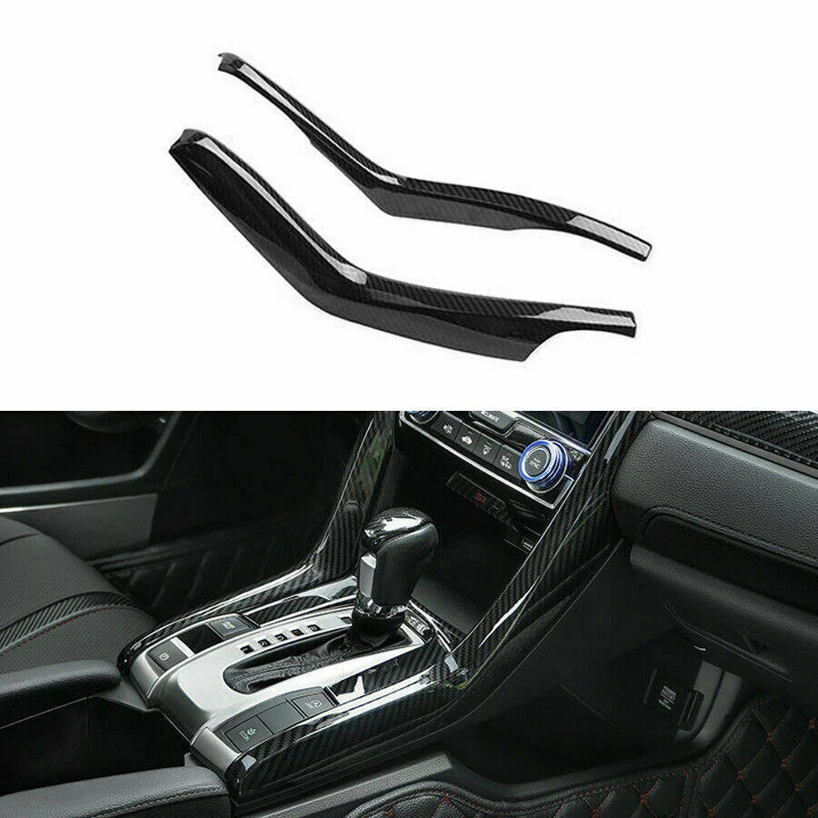

2 шт., полоса переключения передач из углеродного волокна для Honda Civic 10 2016-2019