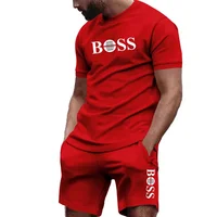 Ensemble de vêtements de sport pour homme en deux pièces, t-shirt à manches courtes et pantalon, vêtements de sport pour la course à pied et le fitness, été 2026, grande réduction 3
