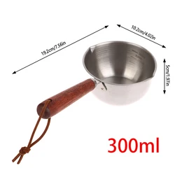 Stainless Steel Long Handle Wax Melting Pot - 150/300ml Capacity for DIY Crafts and Heating (L)