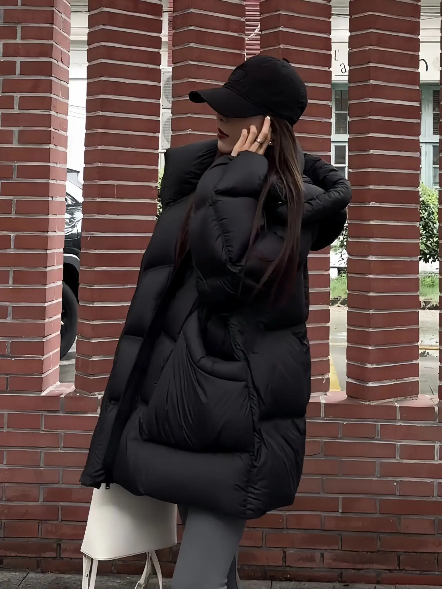 High-End Down Jacket Women 2026 Winter Thicken Cream Puff-Like Warm Hooded Loose White Duck Down Fashion Women Down jacket H575