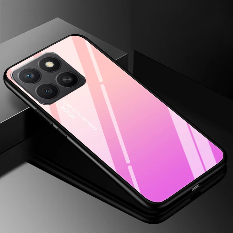 Luxury Tempered Glass Phone Case with Hard Back Bumper Cover