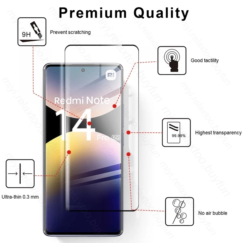 3-Pack 9D Curved Screen Protectors for Smartphones - Enhanced Glass Protection