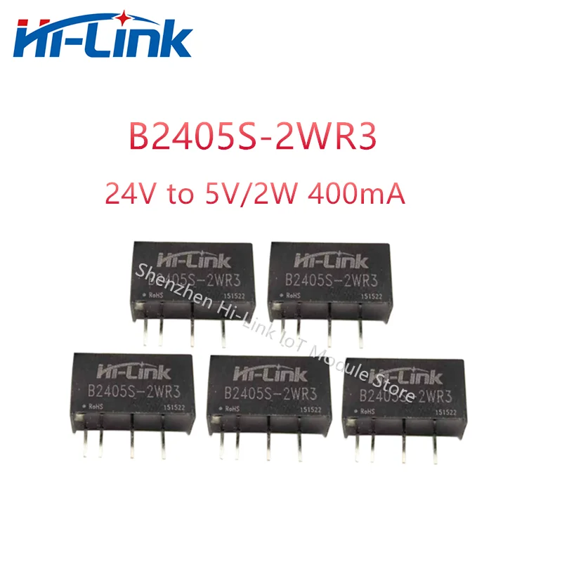 10pcs/lot Hi-Link Small Volume Isolated Power Module B2405S-2WR3 5V 2W DC DC Converter Voltage Transformer