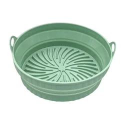 Foldable Reusable Food - Grade Silicone Baking Mat and Liner (Green Round)