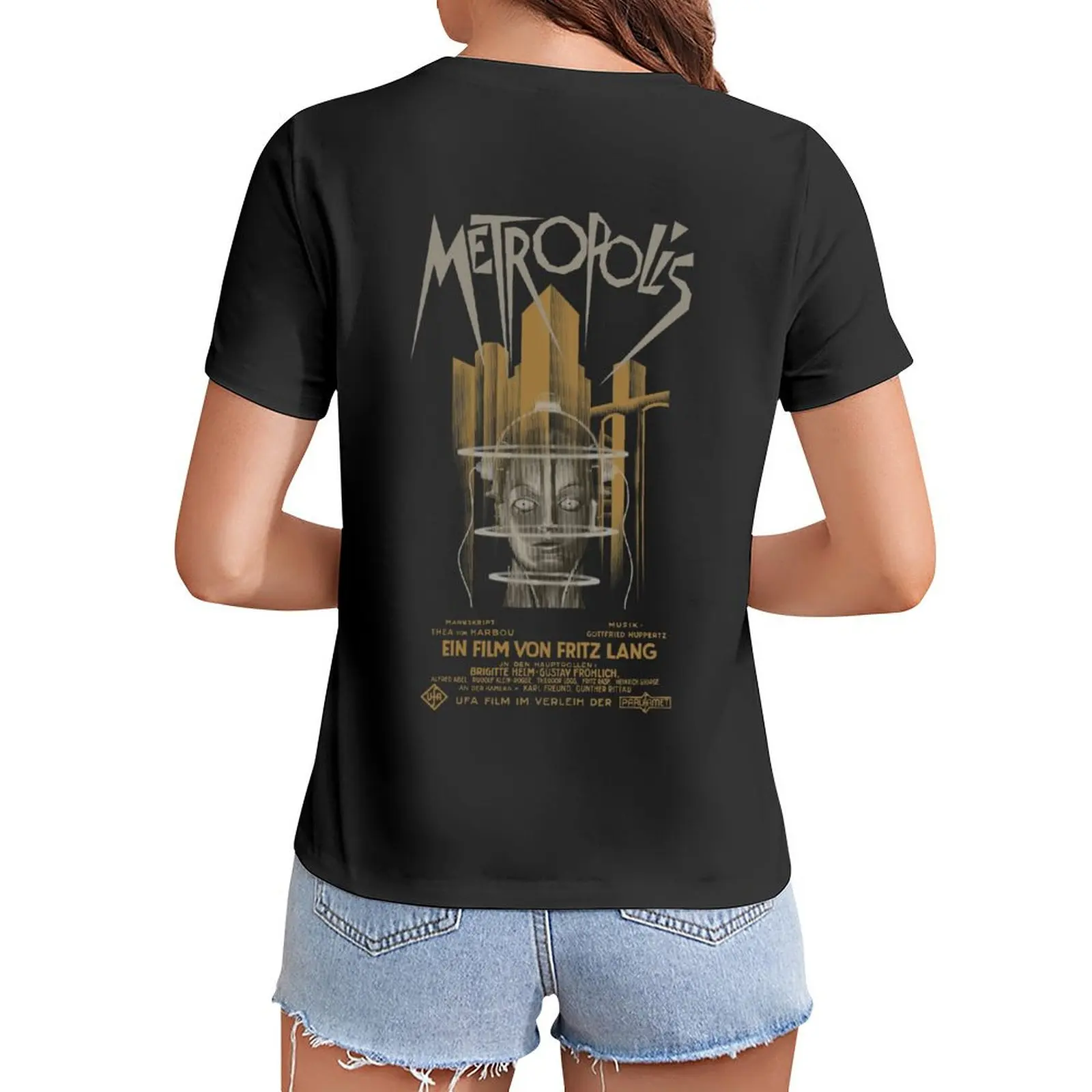 

Metropolis News T-Shirt korean fashion blanks funnys t-shirts for Women graphic tees