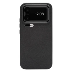 Luxury Solid Color Rock Sand Frosted Soft Silicone Case with Magnetic Wireless Charging Capability for Xiaomi Mi 17 (YS CX Black)