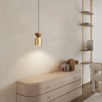 Tête de lit LED minimaliste pour chambre à coucher moderne tout en cuivre, lustre italien personnalisé et Simple pour salle à manger, comptoir de Bar créatif 3