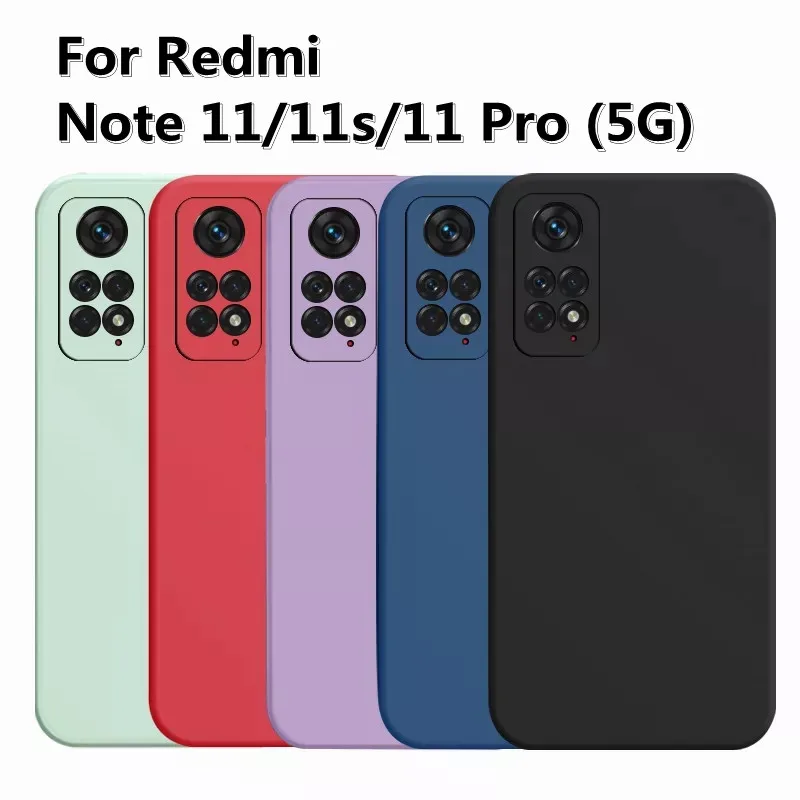 Liquid Silicon Case For Xiaomi Redmi Note 11 Pro 5G 11s Global Phone Cover for Xiomi Red mi Note11 11pro Protective Back |
