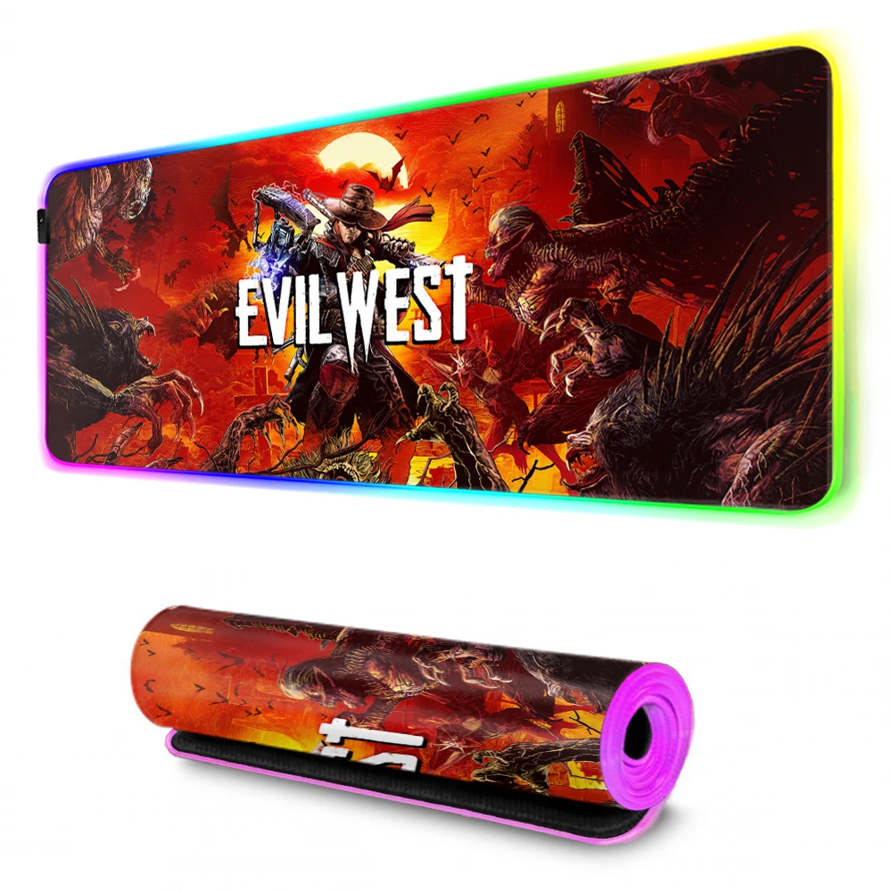 

2022 DIY Custom Skin Game Evil West Laptop boy Gaming Mice Mousepad Free Shipping girl Large RGB Mouse Pad Keyboards Mat gift