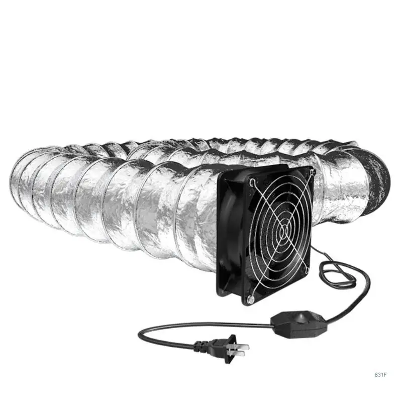 

Adjustable Speed Solder Smoke Absorber Fume Extractor Fan Pipe Duct Exhuast Fan with Duct Hose Ventilation Fan US Plug