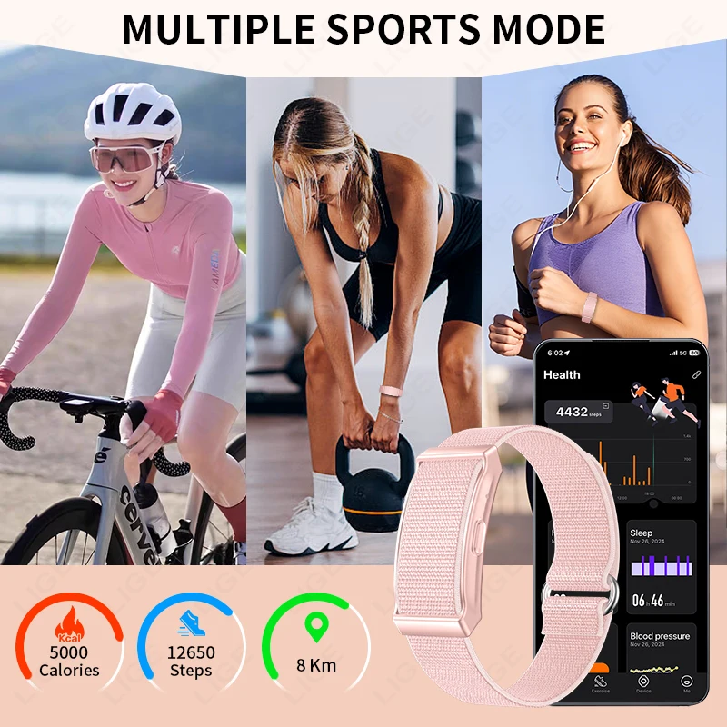 LIGE No Screen Smart Watch Men's Sports Outdoors Fitness Heart Rate Monitor IP68 Waterproof New Smartwatch For Andrio IOS 2026