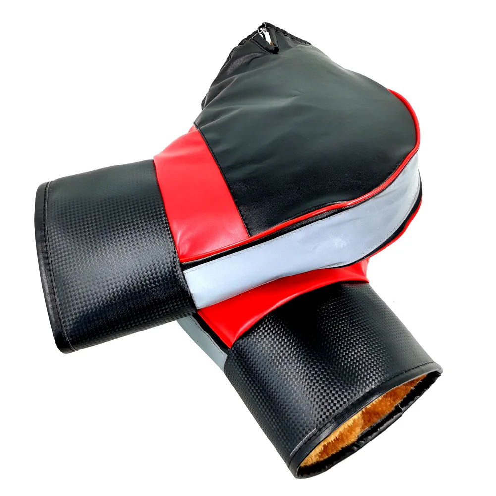 Motorcycle Handlebar Cover Winter Battery Bike Windshield Gloves Windproof Warm Handle Thickened Reflective Strip 6