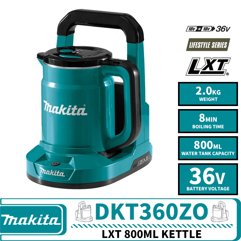 Makita DKT360ZO Cordless LXT 800ML Kettle 36V Lithium Power Tools -  AliExpress
