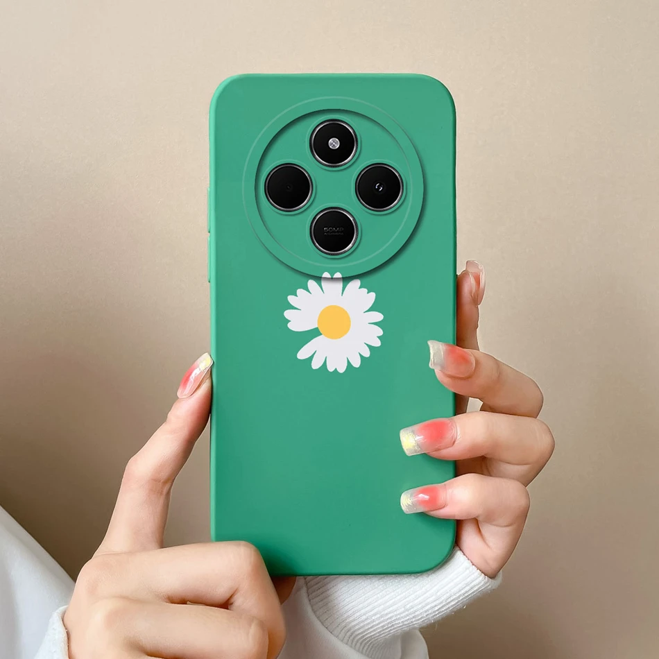 Leisure Flowers Soft Silicone Phone Case with Enhanced Lens Protection