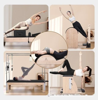 Gym Yoga Studio Commercial Pilates Reformer 3βinβ1 Wood Tower Equipment! π§ββοΈπͺ 6