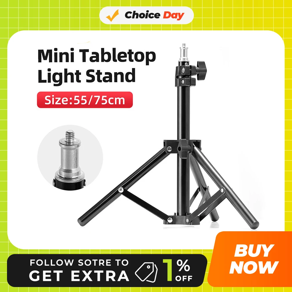 Light Stand Photographic Light Stand Photo Tripod 55cm 75cm MIni Tabletop Light Stand Tripod Background Support for Photo Studio Flash LED Video Light Softbox Umbrellas