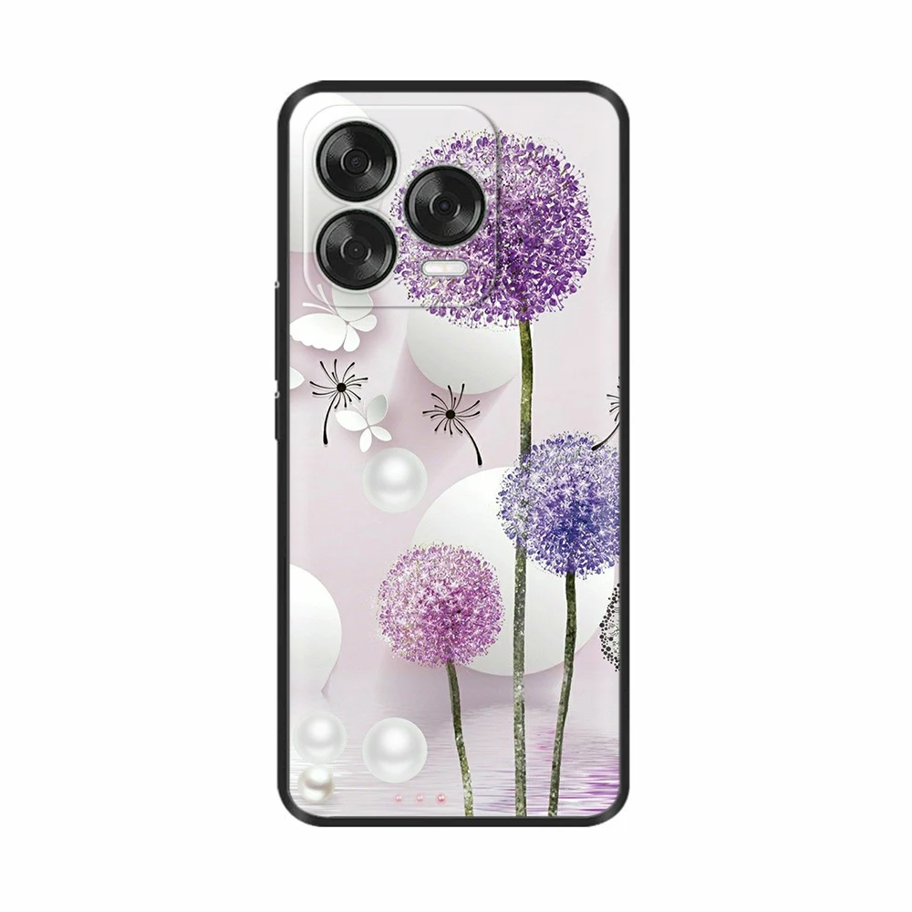 Colorful Flowers Pattern Soft TPU Silicone Phone Case Cover