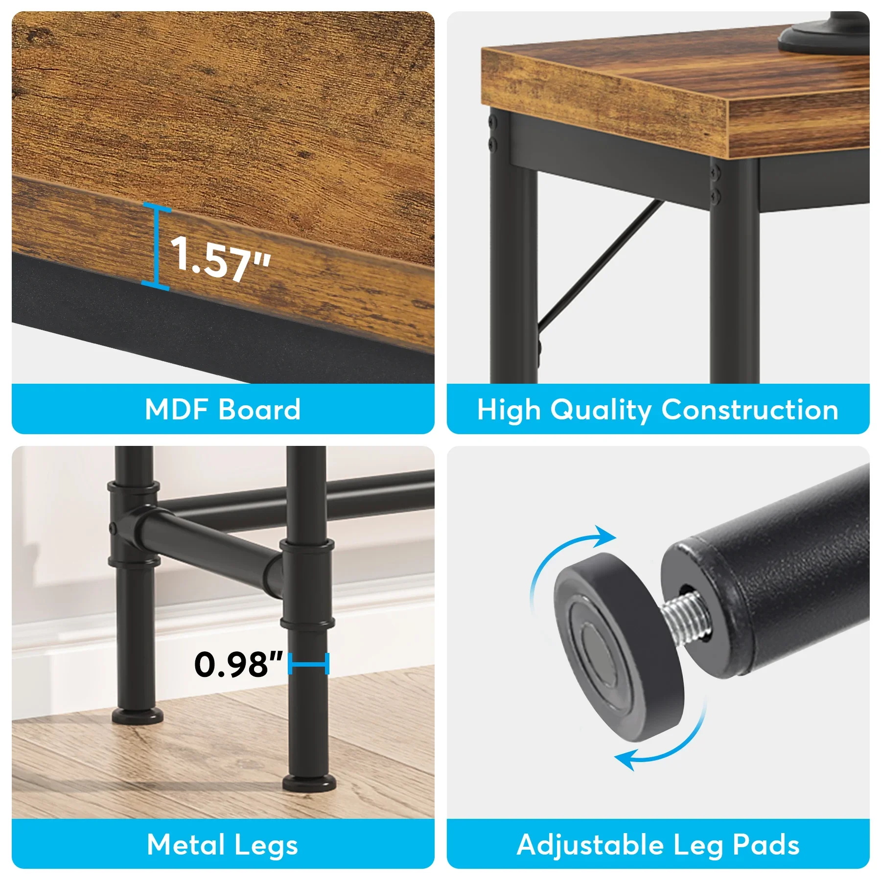 Tribesigns Console Table, Extra Long, Rustic