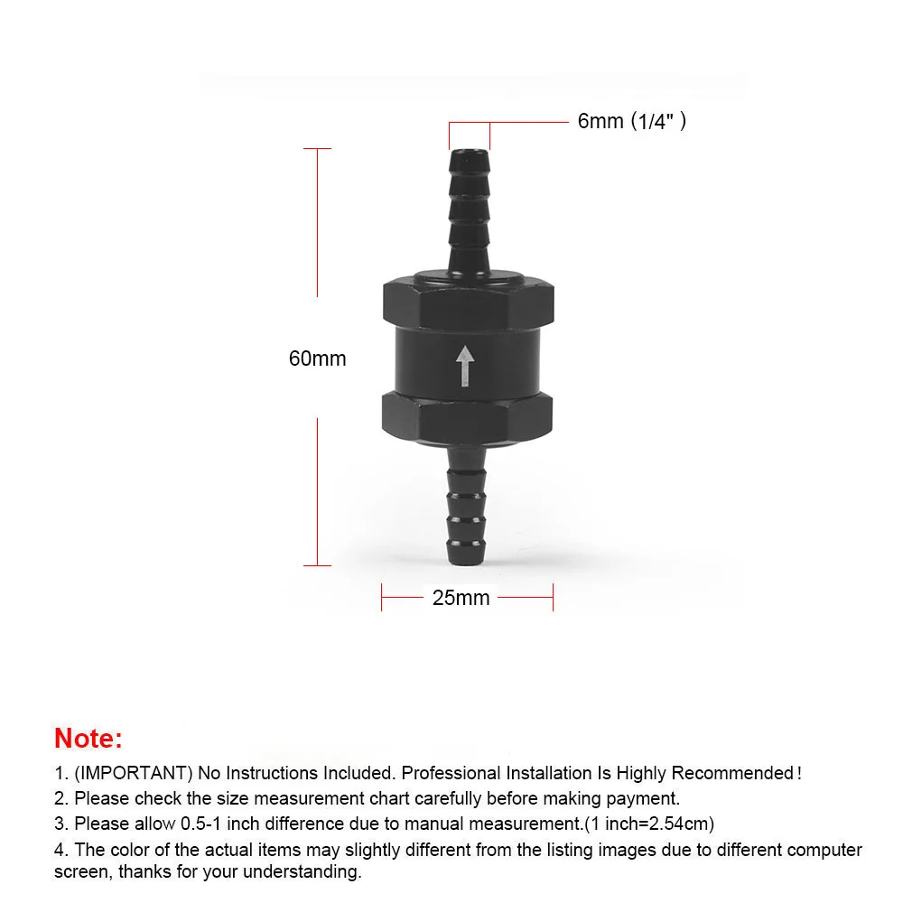 Fuel Check Valve-Fuel Check Valve One Way Inline Non Return Diesel Gasoline