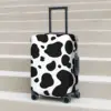 Black And White Cow Print Suitcase Cover Vacation Cow Spots Pattern Fun Luggage Case Travel Protector 1