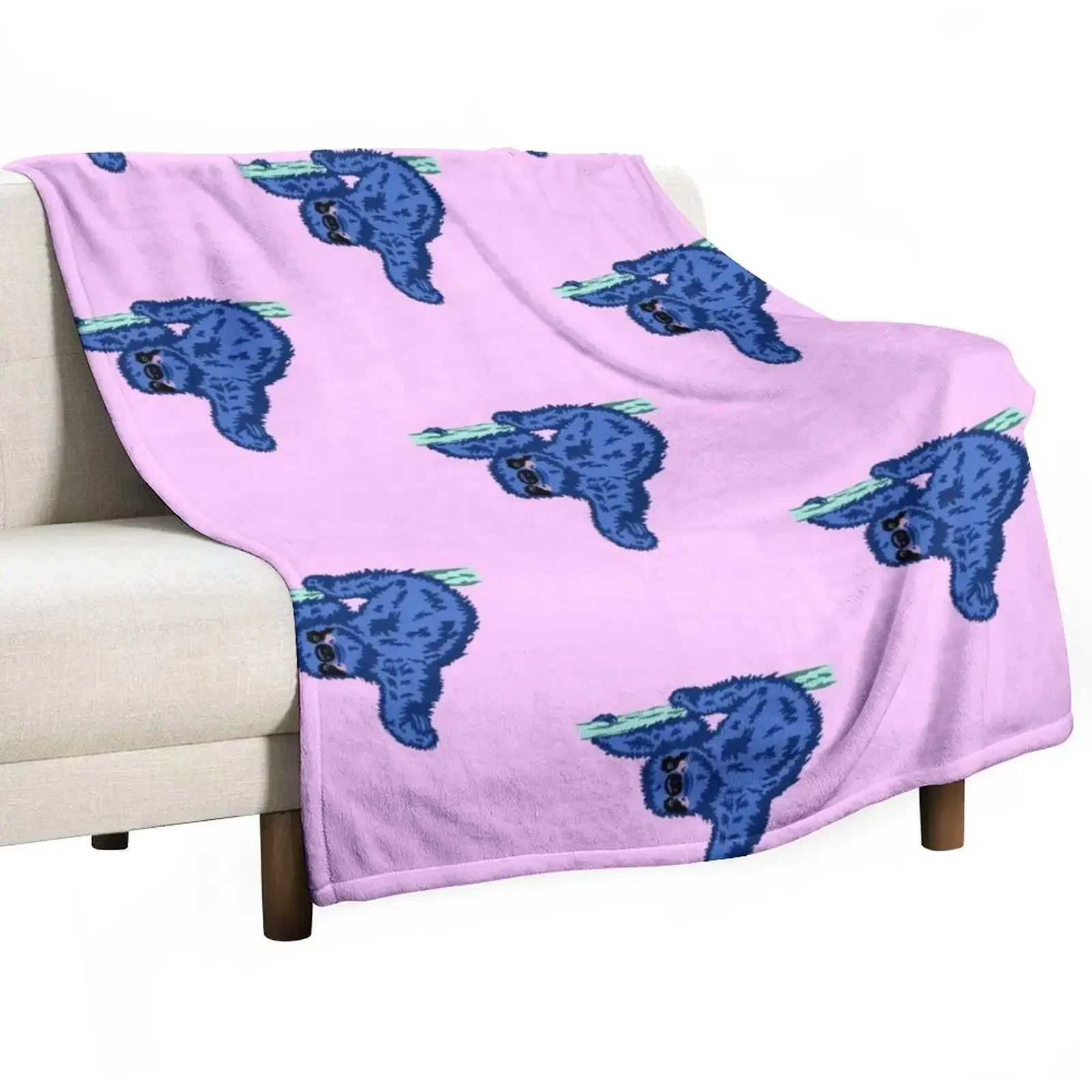 

Seth Sloth hanging from a tree Throw Blanket Weighted Comforter Plush Blankets