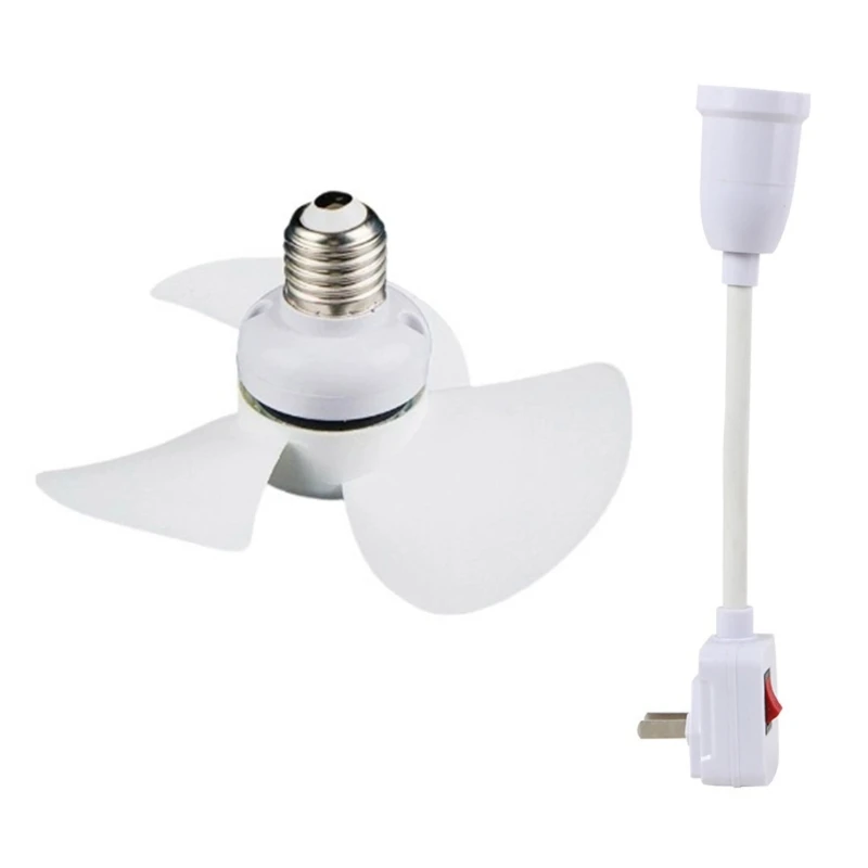 

1 Set Small Fan E27 Screw Bathroom Kitchen Ceiling Fan Strong Wind for Office Dormitory Energy-saving Fan 3 Fan Leaf