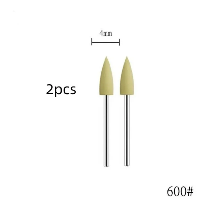 Silicone Rubber Manicure Grinding Head - 2 Pack for Burr and Dead Skin Removal