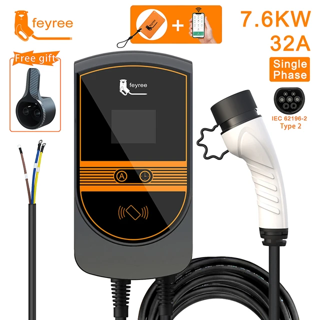 Cordon cable de charge prise domestique wallbox mode 3 type 2 avec