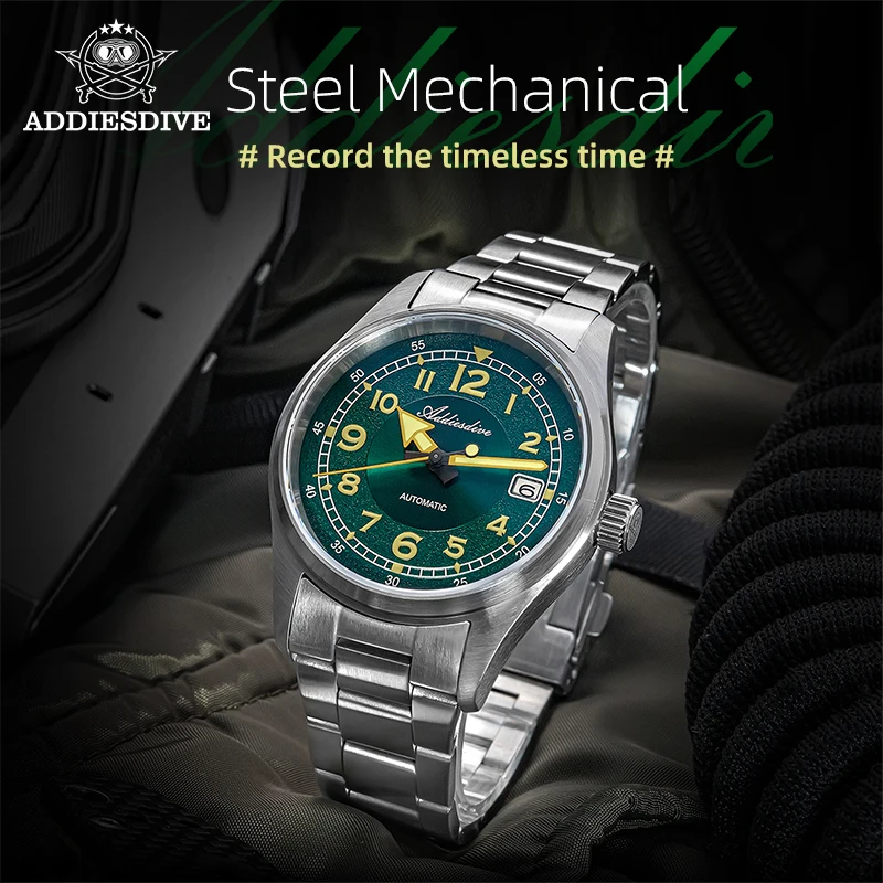 

ADDIESDIVE Men's Dive Watch 39mm NH35 Automatic Mechanical Watch Sapphire Waterproof 200m Stainless Steel Luminous WristWatches