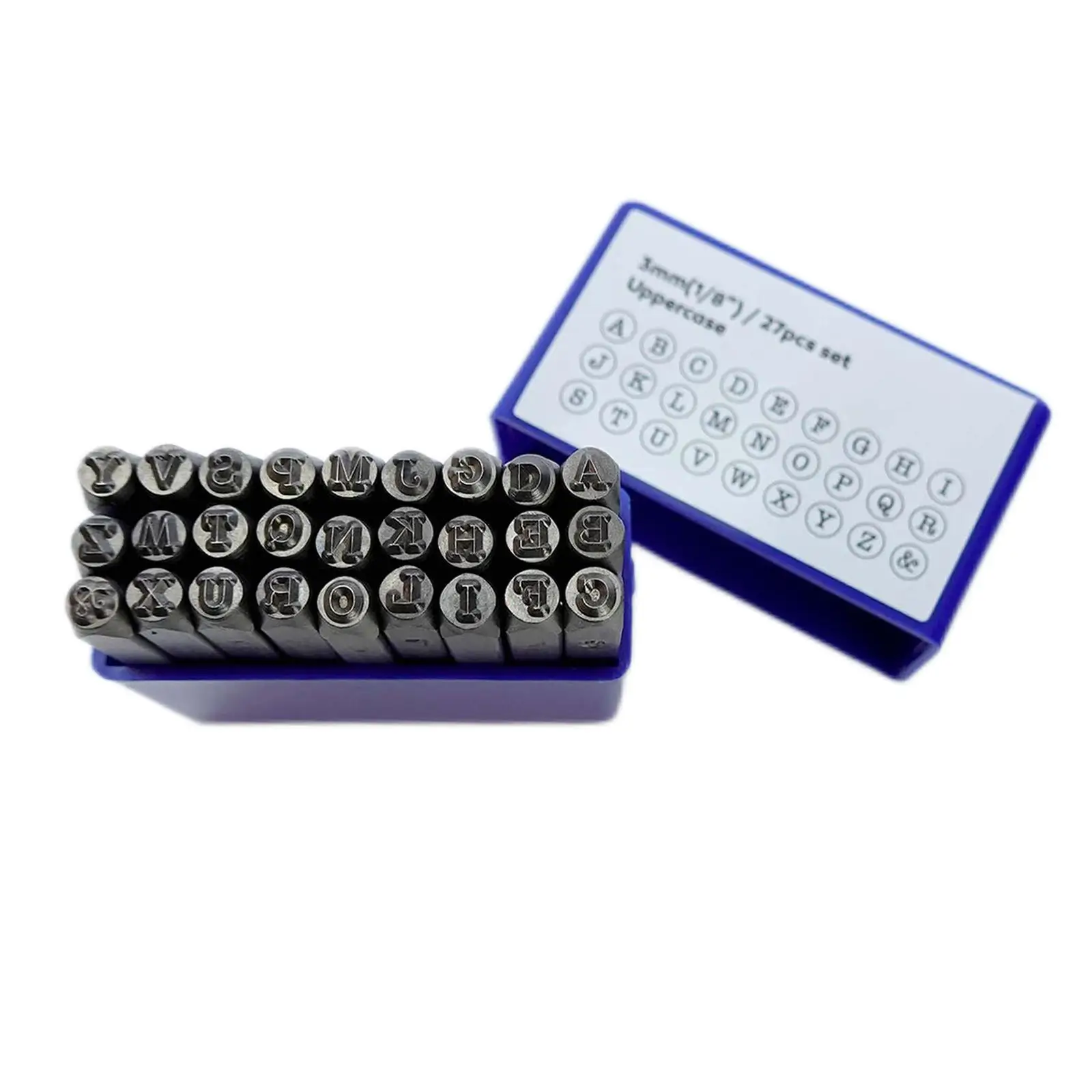 3mm Metal Stamping Tool Set Permanently Engrave Jewelry Craft Stamping Steel Punch Set for Steel Stainless Paper