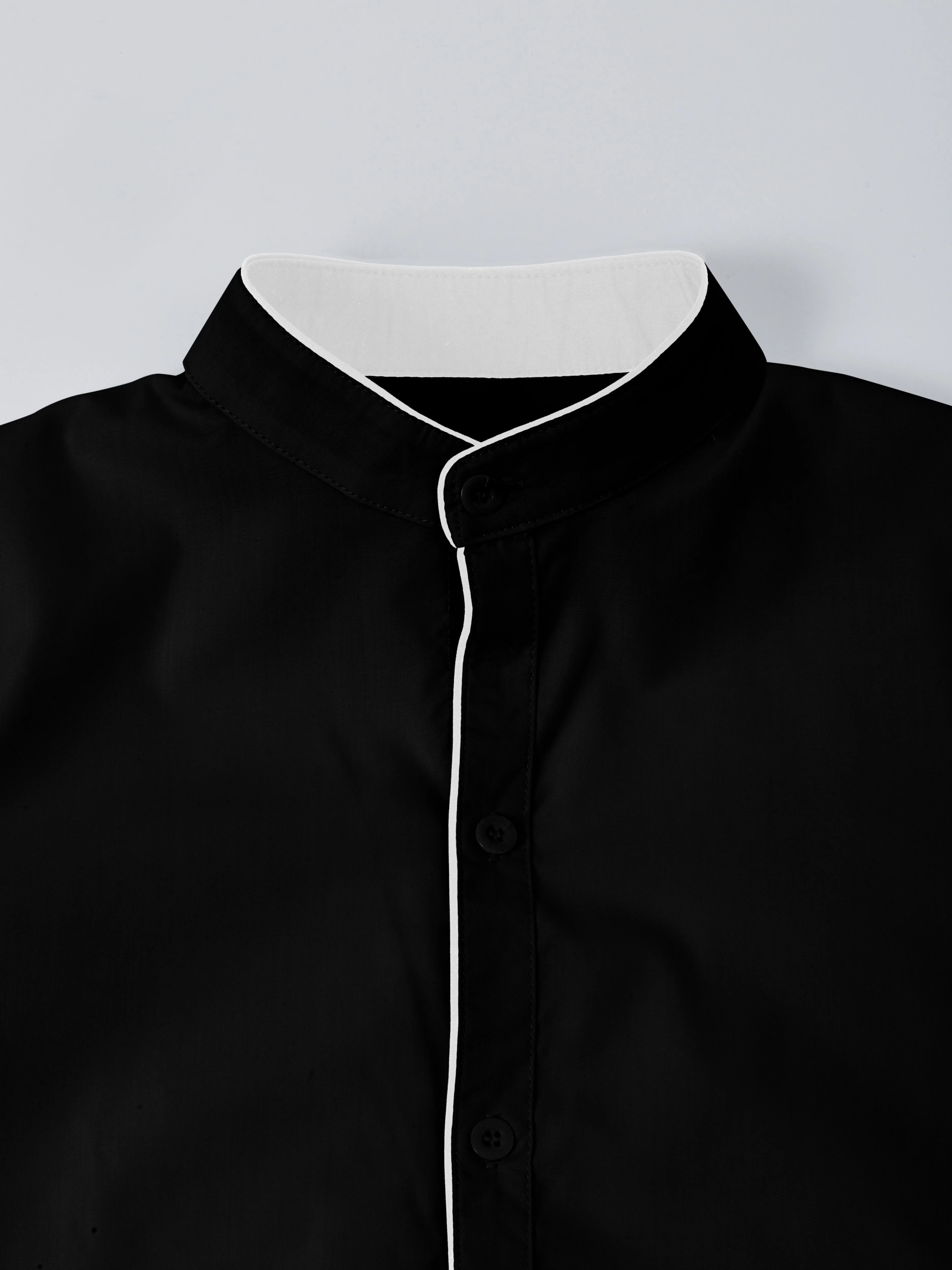 قميص رجالي للربيع والخريف بأكمام طويلة بلون سادة،...