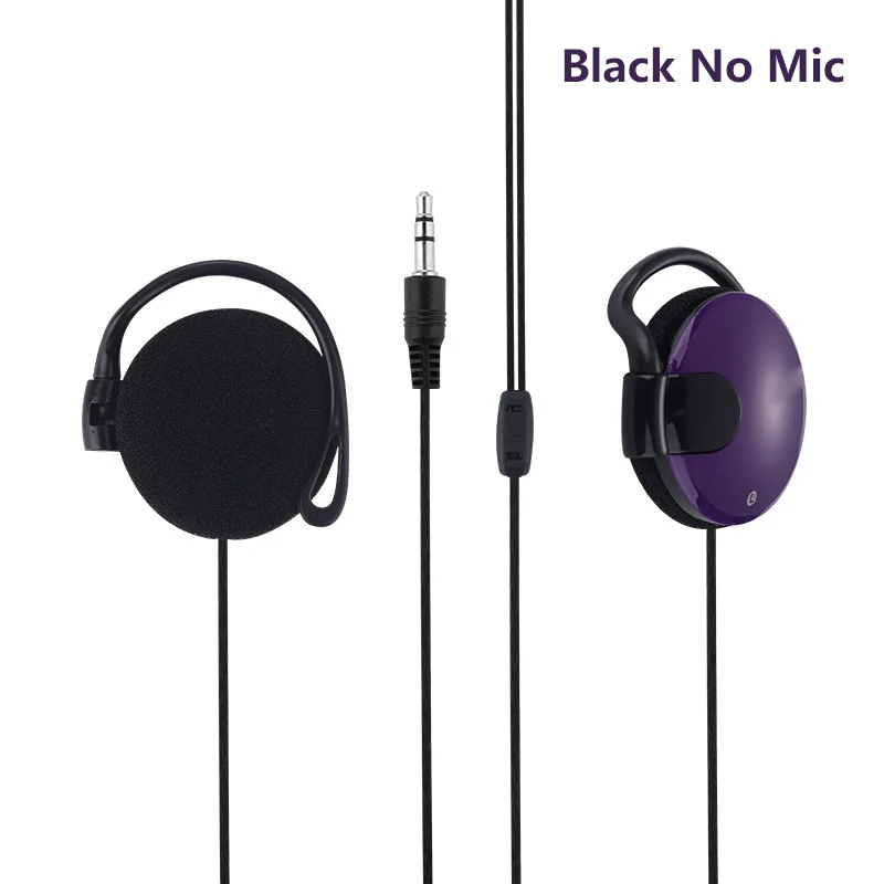 Versatile Wired Stereo Ear Hook Headphones with Microphone
