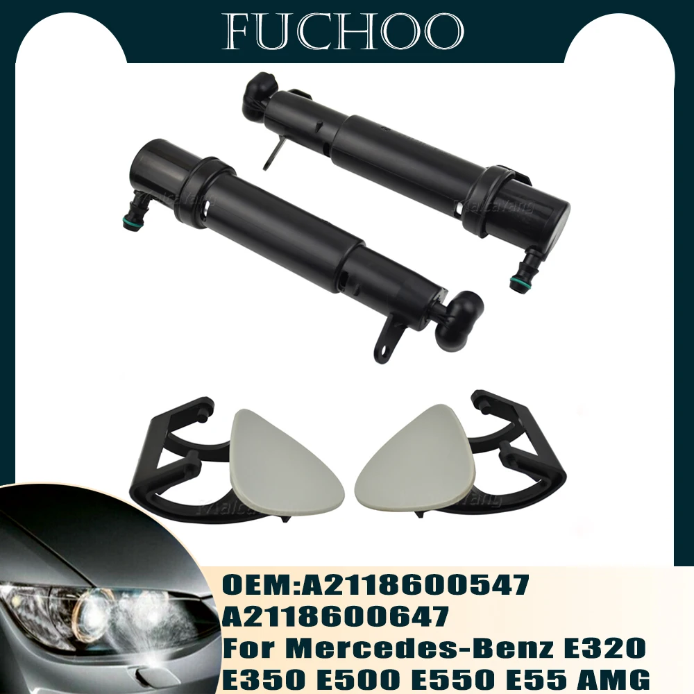 

Car Front Headlight Washer Nozzle Jet Actuator Cover Cap Left/Right For Mercedes-Benz E320 E350 E500 E55 AMG A2118600547