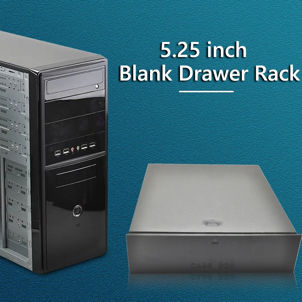 BOX525 External Enclosure 5.25 inch Hard Drive Mobile Blank Rack Organizer Drawer Tray Storage Box Case for Desktop Computer