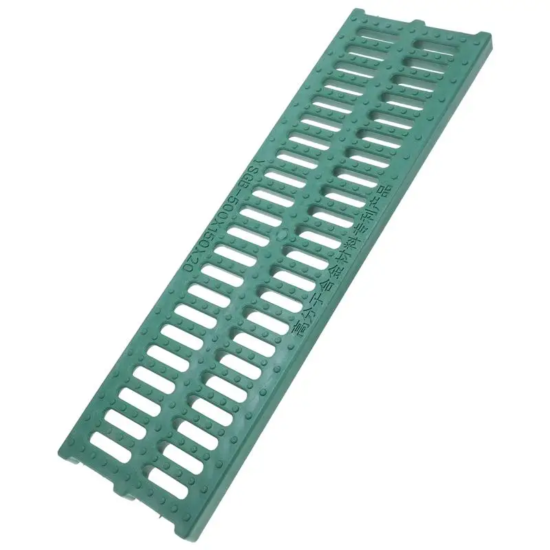 Outdoor Sewer Drain Grate Drainage Grate Plastic Sewer Rainwater Well Rectangular Cover Channel Grid Green NEW