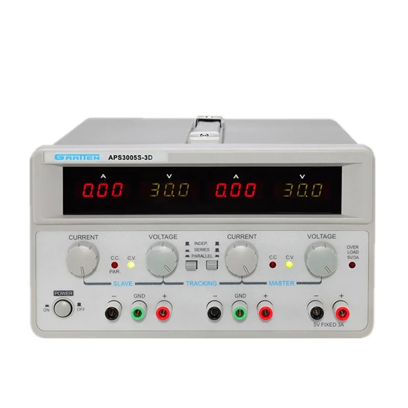 

3 Channels DC Power Supply Triple Output 0-30V/3A 5V/3A AC110-220V