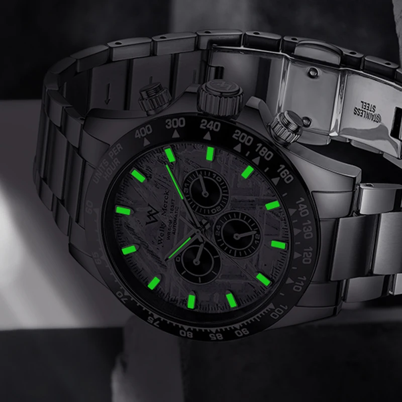 Welly Merck Men's Automatic Mechanical Watches Luxury Watch Dive Watch Water Resistant Luminous Sapphire Glass Reloj Hombre