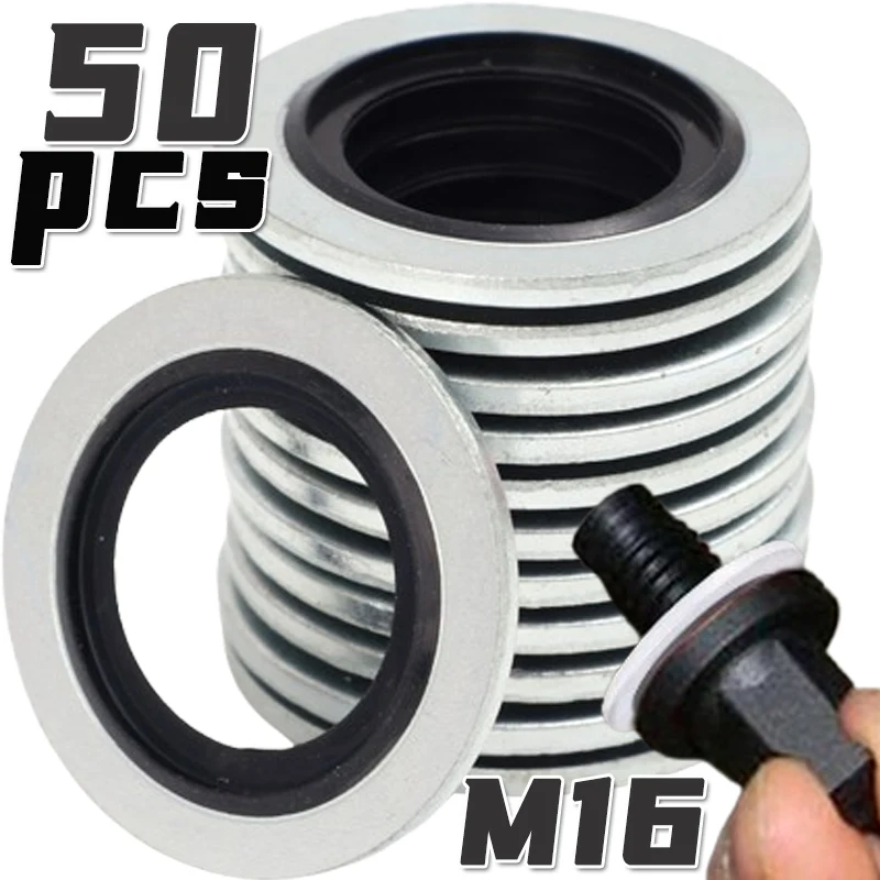 Automotive Oil Drain Plug Gasket High Pressure Oil Resistant Rubber Metal Sealing Ring Valve Hydraulic Joint Auto Parts oil drain plug gasket,oil drain plug seal washer