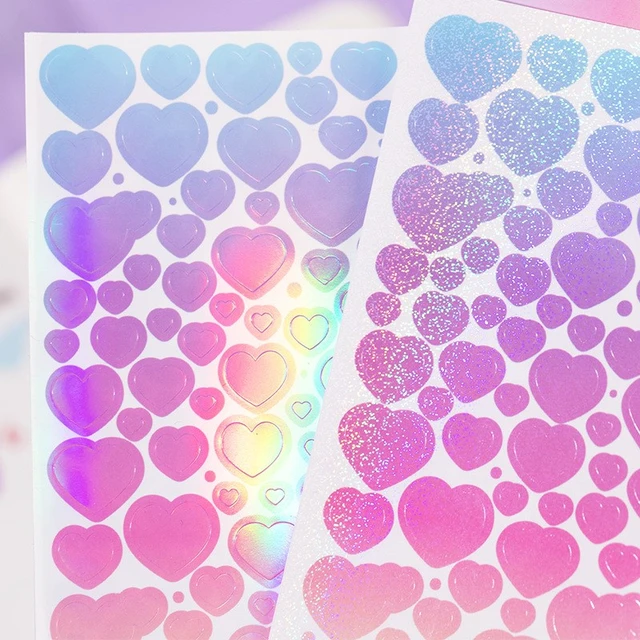 Sticko Glitter Hearts Stickers